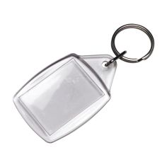 Llavero plástico transparente con inserto