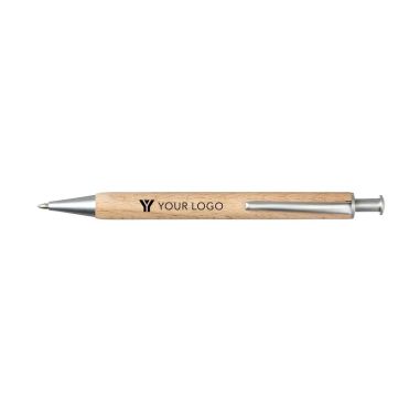 Bolígrafo madera haya latón Dokumental metal 14 cm