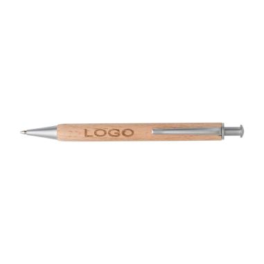 Bolígrafo madera haya latón Dokumental metal 14 cm
