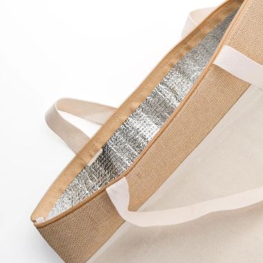 Bolsa isotérmica yute algodón 220 g/m2 lámina aluminio 2 mm