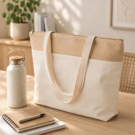 Bolsa isotérmica yute algodón 220 g/m2 lámina aluminio 2 mm