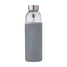 Botella de vidrio Nika de 500 ml con funda de neopreno
