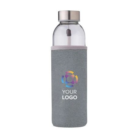 Botella de vidrio Nika de 500 ml con funda de neopreno