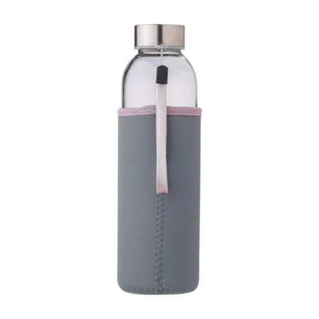 Botella de vidrio Nika de 500 ml con funda de neopreno
