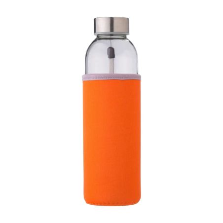 Botella de vidrio Nika de 500 ml con funda de neopreno