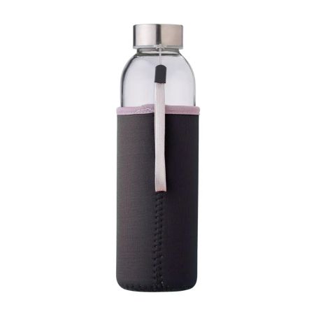 Botella de vidrio Nika de 500 ml con funda de neopreno