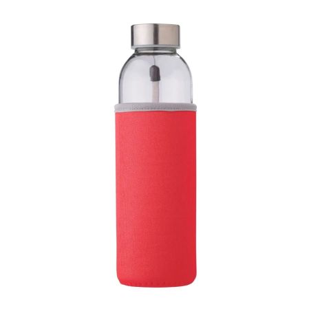 Botella de vidrio Nika de 500 ml con funda de neopreno