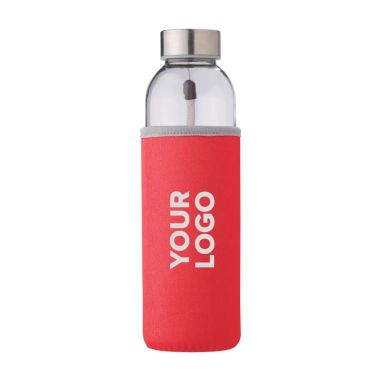 Botella de vidrio Nika de 500 ml con funda de neopreno