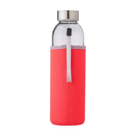 Botella de vidrio Nika de 500 ml con funda de neopreno