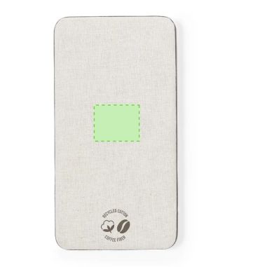 Power bank fibra café algodón reciclado 5000 mAh