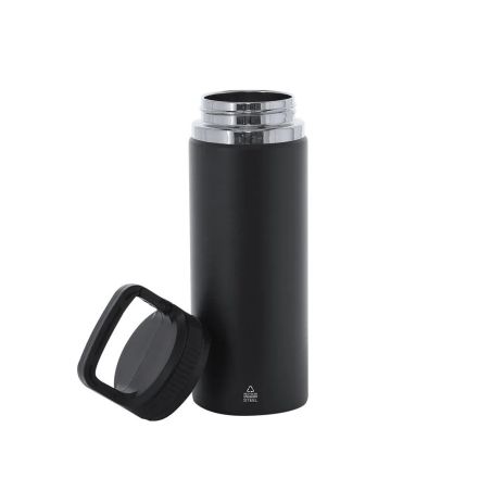 Bidón inox reciclado 550 ml mosquetón BPA free