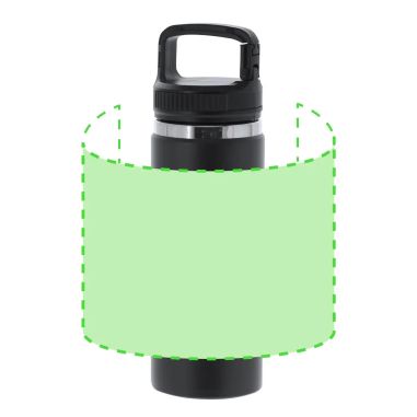 Bidón inox reciclado 550 ml mosquetón BPA free