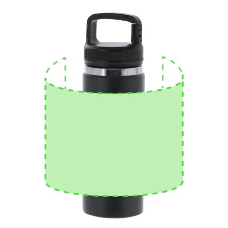 Bidón inox reciclado 550 ml mosquetón BPA free