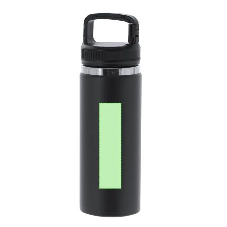 Bidón inox reciclado 550 ml mosquetón BPA free