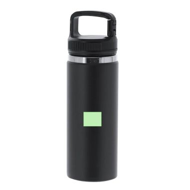 Bidón inox reciclado 550 ml mosquetón BPA free