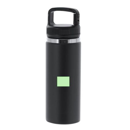 Bidón inox reciclado 550 ml mosquetón BPA free