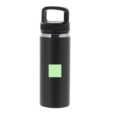Bidón inox reciclado 550 ml mosquetón BPA free