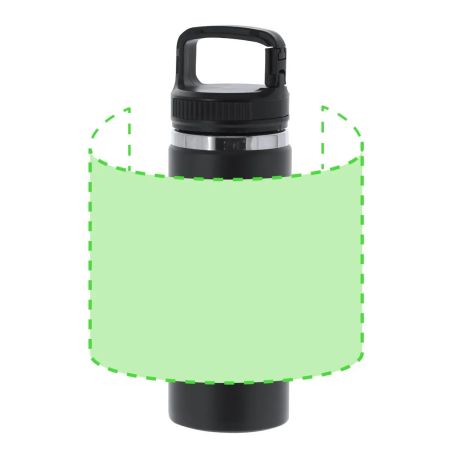 Bidón inox reciclado 550 ml mosquetón BPA free