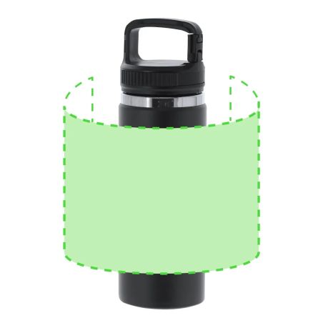 Bidón inox reciclado 550 ml mosquetón BPA free