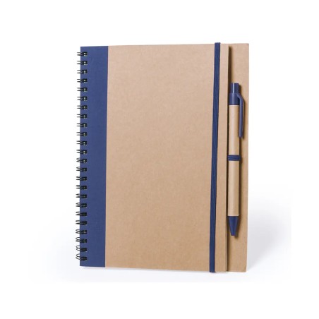 Cuaderno de cartón reciclado con bolígrafo