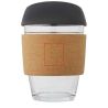 Vaso borosilicato 360 ml corcho tapa silicona LFGB kraft - Imagen 3