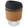 Vaso borosilicato 360 ml corcho tapa silicona LFGB kraft - Imagen 9