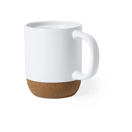 Taza de cerámica con base de corcho FSC 420 ml 11 cm