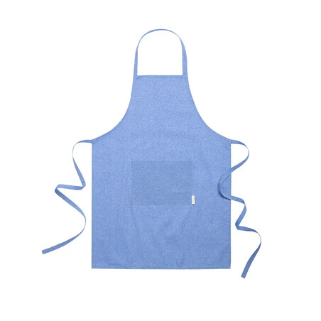 Delantal de algodón reciclado 140 g/m² con bolsillo
