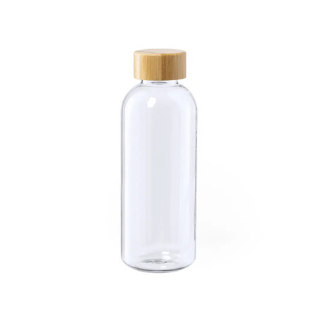 Bidón RPET 600 ml libre de BPA con tapón de bambú