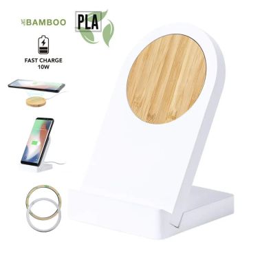 Cargador inalámbrico magnético bambú PLA