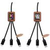Cable cargador 5 en 1 40W RPET estuche bambú - Imagen 11
