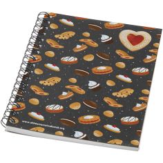 Cuaderno espiral A6 50h reciclado 80gsm cartulina 320gsm