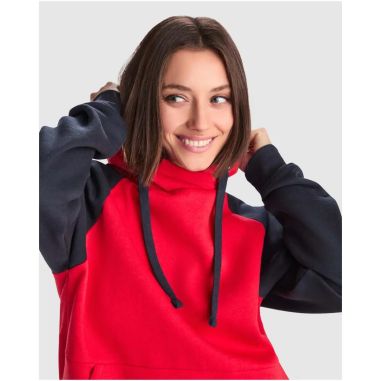 Sudadera bicolor con capucha unisex