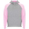 Sudadera capucha bicolor infantil raglán canguro - Imagen 47