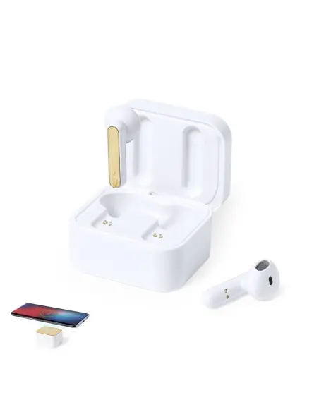 Auriculares Cargador Personalizado Ecológico 81492