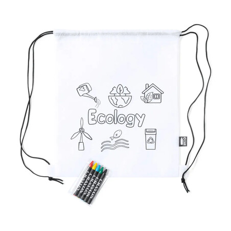 Mochila RPET non woven para colorear con 5 ceras