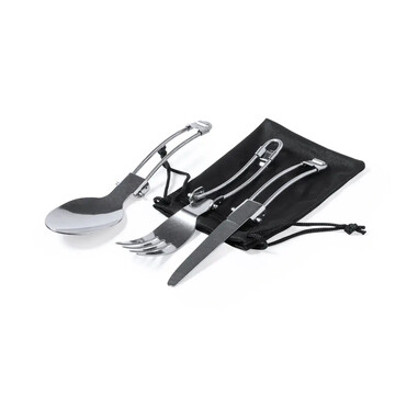Set de menaje de camping con funda RPET