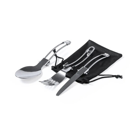 Set de menaje de camping con funda RPET