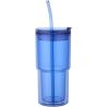Vaso de plástico de doble pared Archer de 480 ml con pajita - Imagen 18