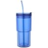 Vaso de plástico de doble pared Archer de 480 ml con pajita - Imagen 19