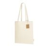 Bolsa algodón orgánico 42x38cm 140g asas largas natural - Imagen 2