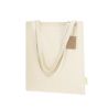 Bolsa algodón orgánico 42x38cm 140g asas largas natural - Imagen 4