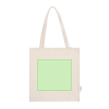 Bolsa algodón orgánico 42x38cm 140g asas largas natural