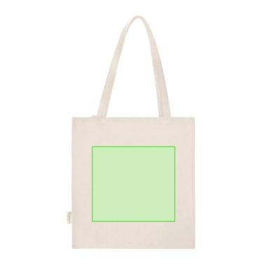 Bolsa algodón orgánico 42x38cm 140g asas largas natural