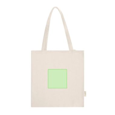 Bolsa algodón orgánico 42x38cm 140g asas largas natural
