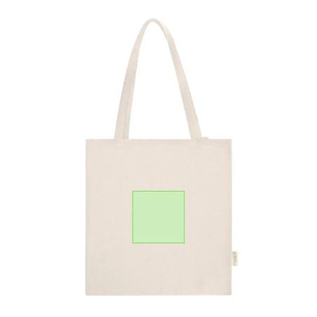 Bolsa algodón orgánico 42x38cm 140g asas largas natural