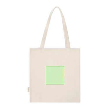 Bolsa algodón orgánico 42x38cm 140g asas largas natural