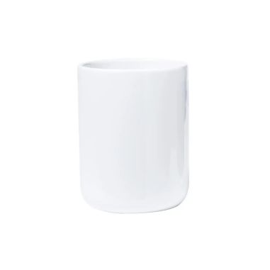 Taza cerámica 480 ml asa bambú caja kraft blanco LFGB FSC