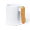 Taza cerámica 480 ml asa bambú caja kraft blanco LFGB FSC - Imagen 6