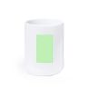 Taza cerámica 480 ml asa bambú caja kraft blanco LFGB FSC - Imagen 10